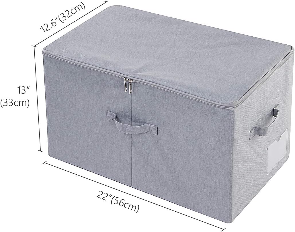 iwill CREATE PRO Faltbare Aufbewahrungsbox mit Deckel (60L) – XXL Organizer für Kleidung, Decken– Au
