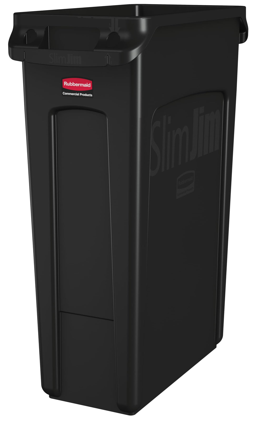 Rubbermaid Commercial Products FG354060BLA Slim Jim mit Lüftungskanälen, 87 L, Schwarz Schwarz 87 L,