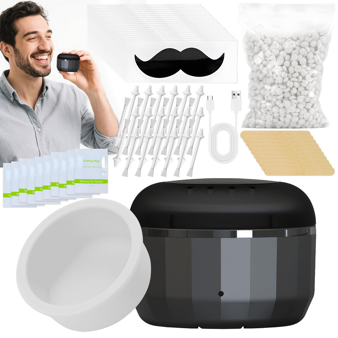 Nasenwachs Männer, Nasenhaarentferner für Nase und Ohren, USB-Schnellerwärmung Waxing Set mit Mini W