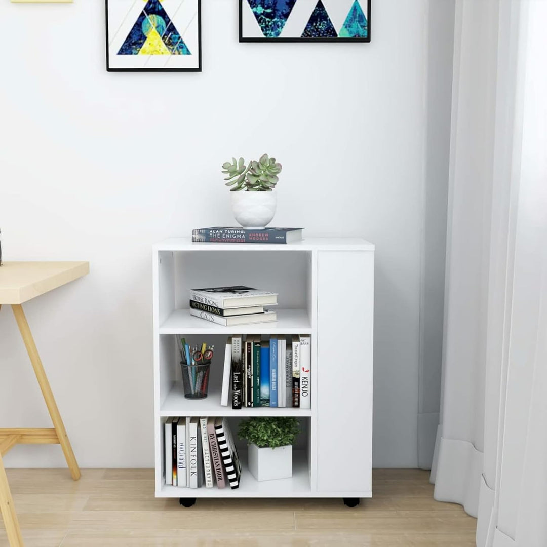 Rollschrank Schrank mit Rollen Schubladenschrank Aktenschrank Holzschrank Aufbewahrungsschrank Stand
