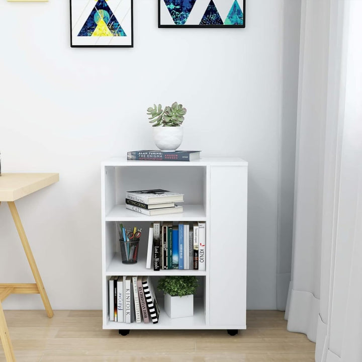Rollschrank Schrank mit Rollen Schubladenschrank Aktenschrank Holzschrank Aufbewahrungsschrank Stand