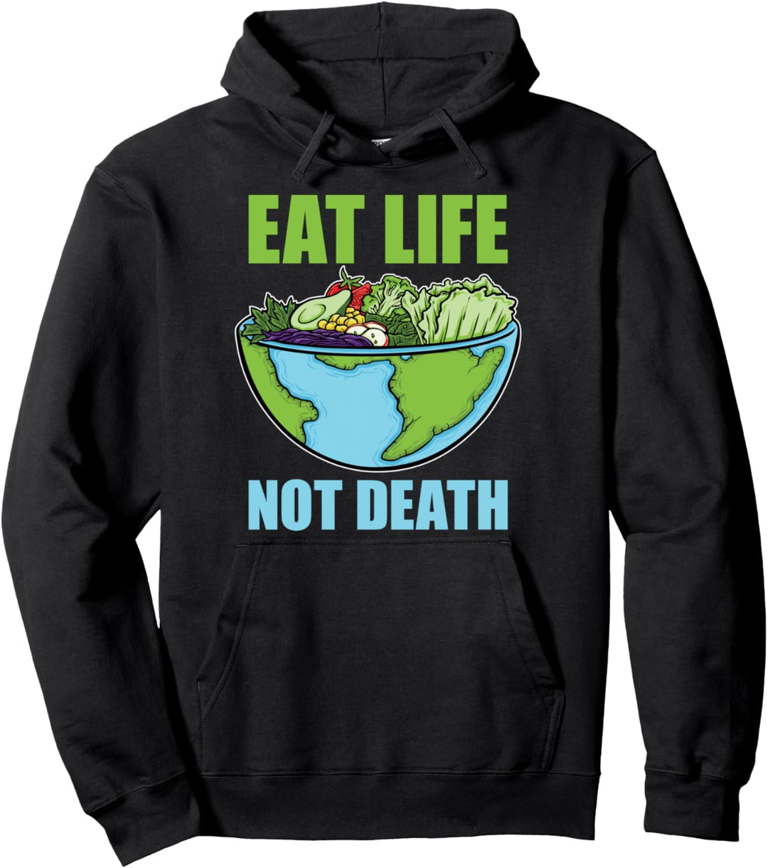 Veggie Gemüse Vegetarisch Vegetarier - Eat Life Not Death Pullover Hoodie