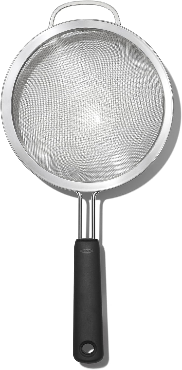 OXO 38991 Stangensieb, Edelstahl, schwarz, 8 Inch Strainer, 8 Inch Strainer
