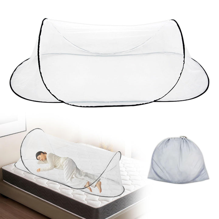 Moskitonetz Pop Up 200 x 80 x 56 Faltbares Mückennetz tragbares Campingzelt Familien Moskitonetzbett