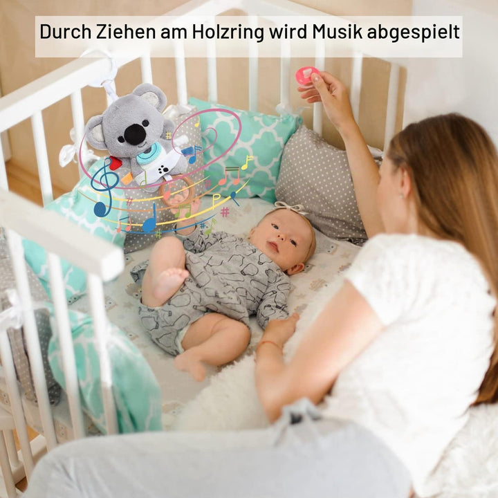 Spieluhr Baby Einschlafhilfe, Plüschtier Spielzeug mit weiche Wiegenlied für 0+ Monaten Mädchen Jung