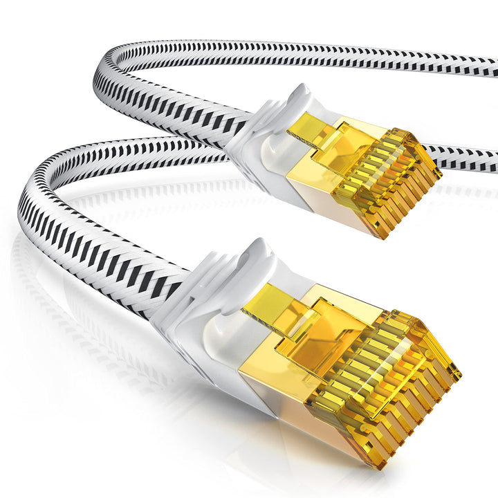 CSL - 20m CAT 7 Netzwerkkabel Flach und Dünn - Lan Kabel für 10 Gigabit High Speed, Internetkabel, F