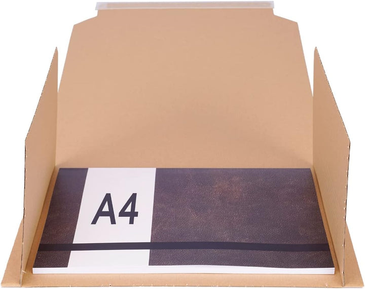 200 Buchverpackungen 310 x 250 x 20-70 mm braun Kartonagen BV-4