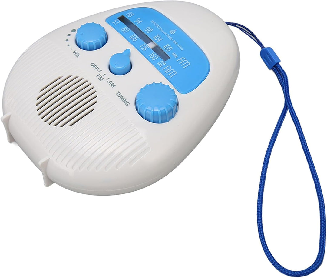 Tragbares AM-FM-Taschenradio, Wasserdichtes Duschradio, AM-FM-Radio, Badezimmerradio, Eingebauter La