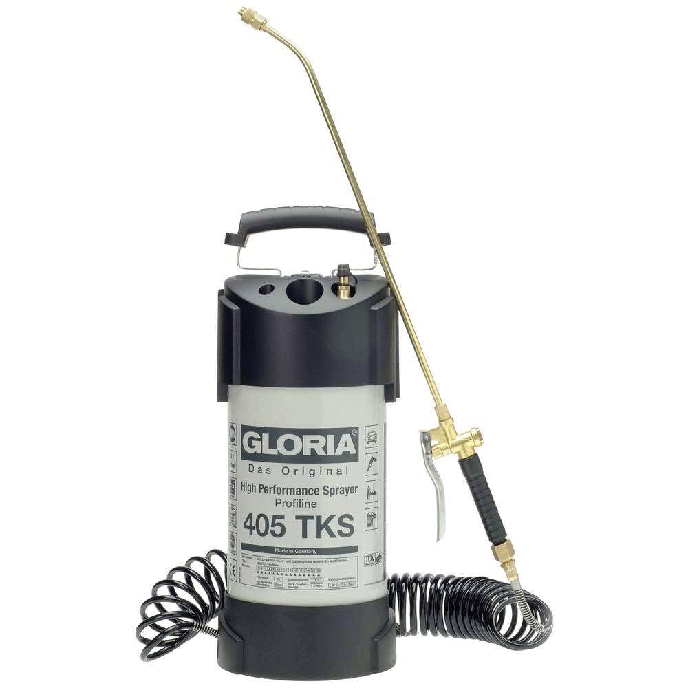 GLORIA Hochleistungssprühgerät 405 TKS Profiline | 5 L Füllinhalt | Profi-Drucksprüher aus Stahl | M