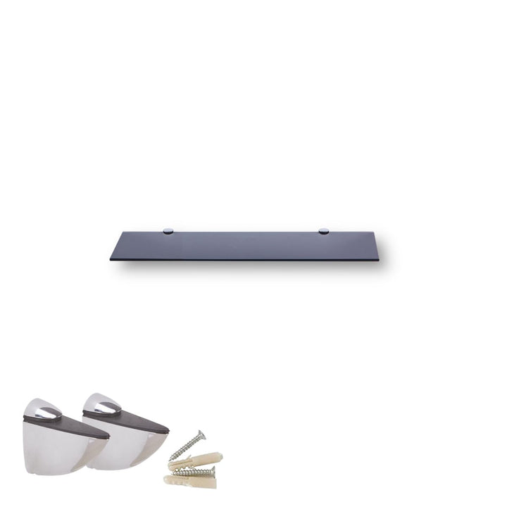 Euro Tische Glas Wandregal 30x18cm Badregal - Glas Regal für Badezimmer in verschiedenen Grössen - D