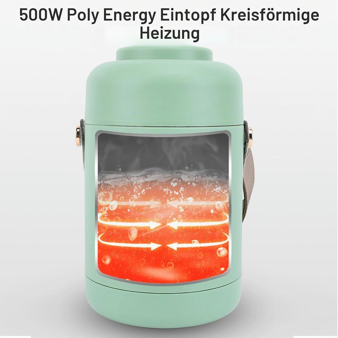 Tragbarer Elektrischer Topf, Mini-Multifunktions-Kochtopf 500 W, Reisekocher aus Edelstahl für Hausf