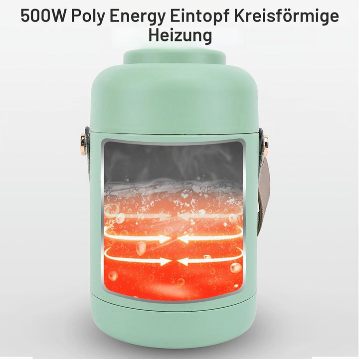 Tragbarer Elektrischer Topf, Mini-Multifunktions-Kochtopf 500 W, Reisekocher aus Edelstahl für Hausf