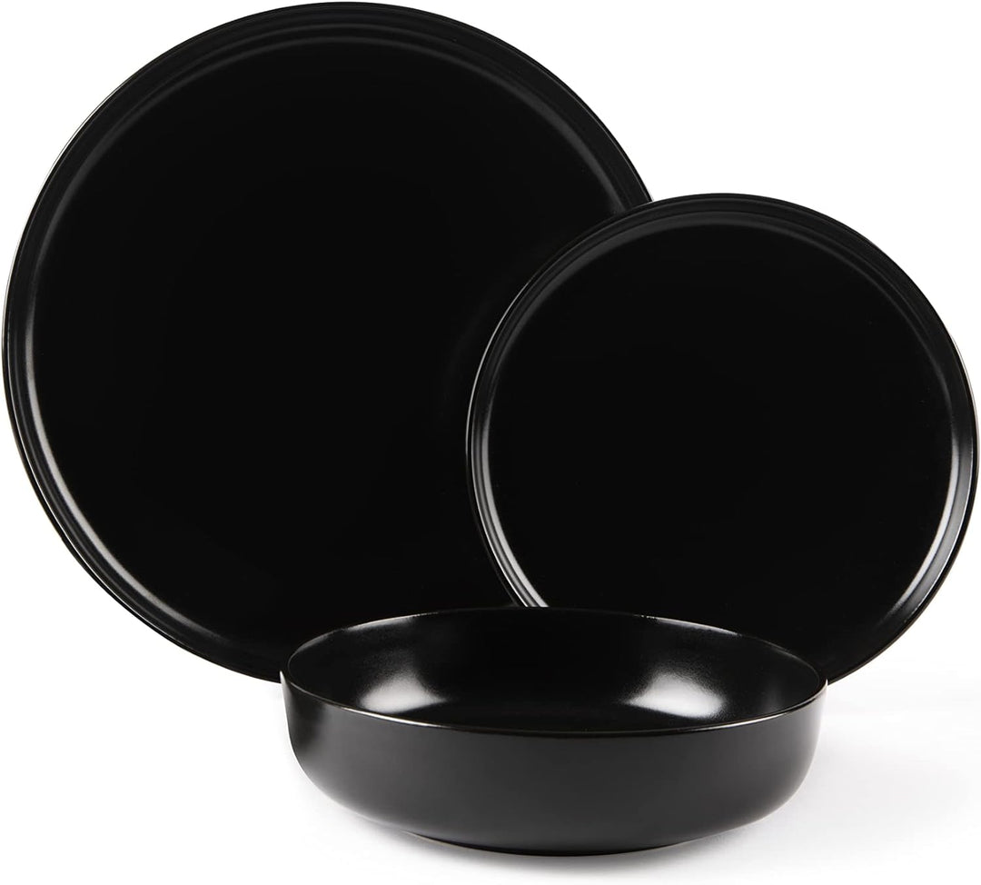 Excelsa 65861, Nordic" Tafelservice 12-teilig, Keramik, Schwarz