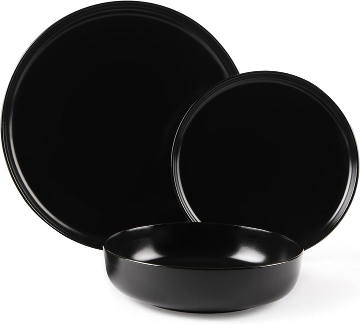 Excelsa 65861, Nordic" Tafelservice 12-teilig, Keramik, Schwarz