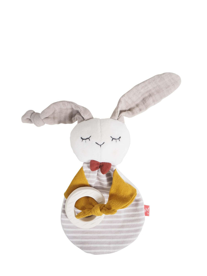 kikadu Naturkautschuk-Beissring Hase - Babyspielzeug aus 100% GOTS-zertifizierter Bio-Baumwolle