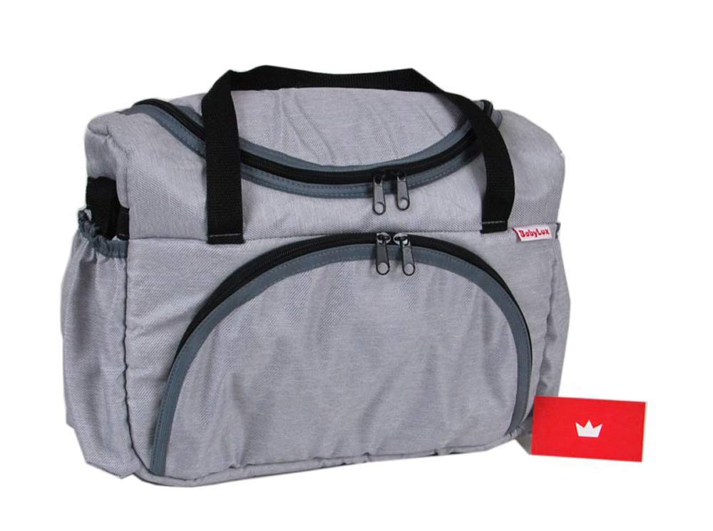 BABYLUX Wickeltasche Kinderwagentasche mit Wickelunterlage für Windeln Flaschen für Kinderwagen (53.