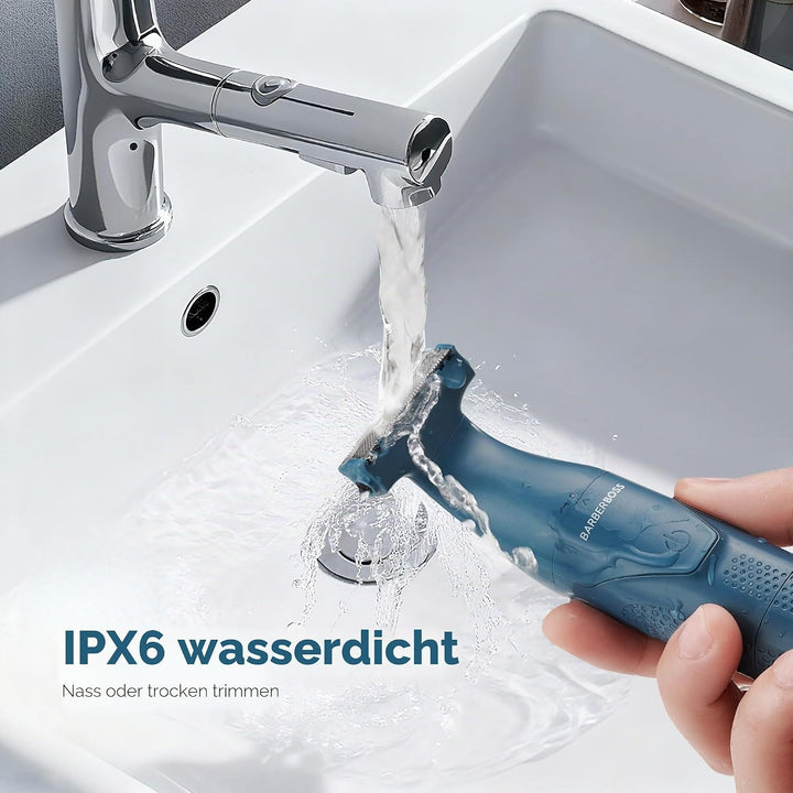 BarberBoss 3-in-1 Herrenrasierer, Pflegeset für Bart, Haare, Nase, Ohr & Körper, Präzisionstrimmer f