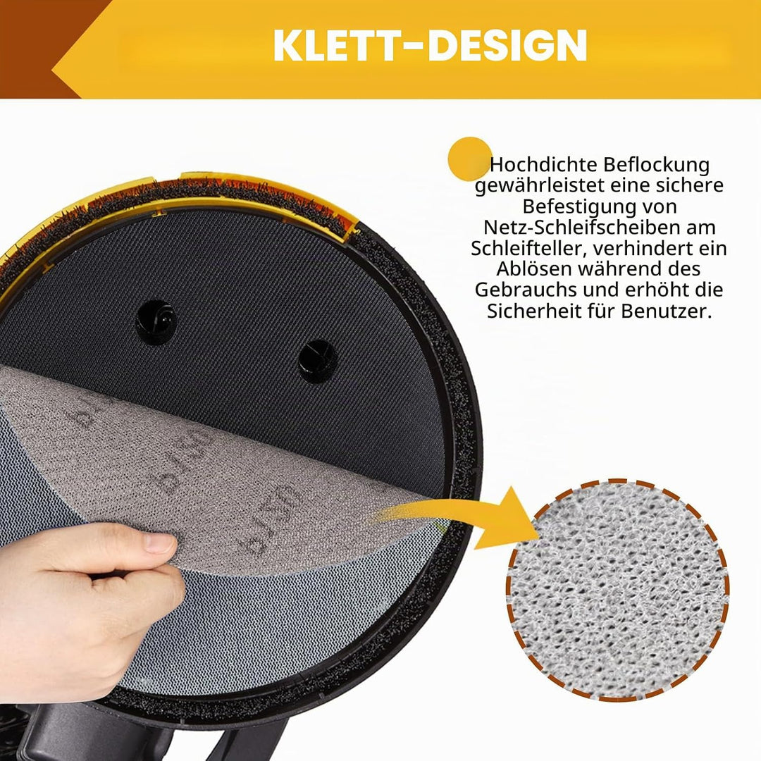 Schleifgitter Ø 225mm Klett 15 Stück 80 KörnungSchleifscheiben für Deckenschleifer Trockenbauschleif