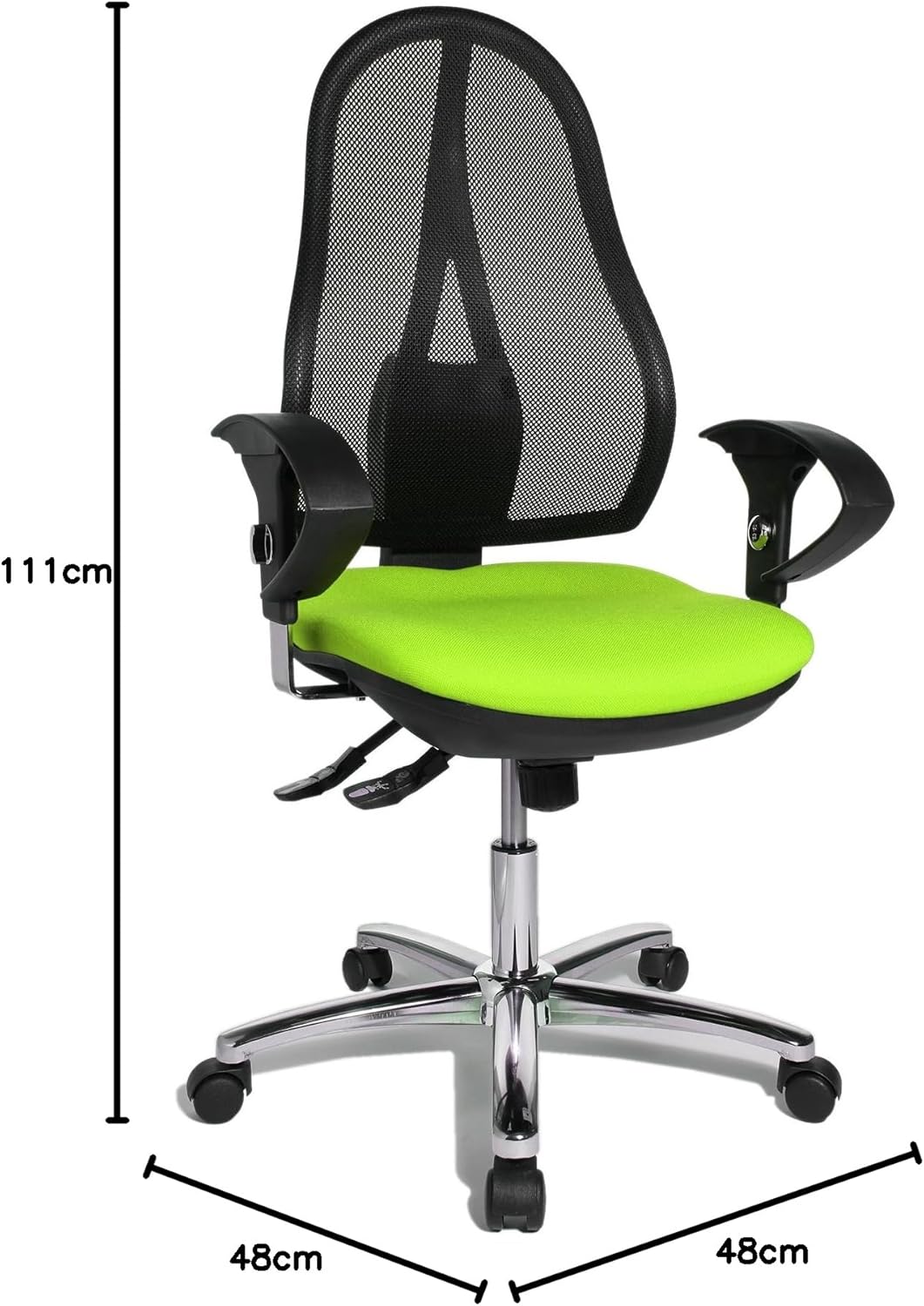 Topstar Open Point SY Deluxe, ergonomischer Syncro-Bandscheiben-Drehstuhl, Bürostuhl, Schreibtischst
