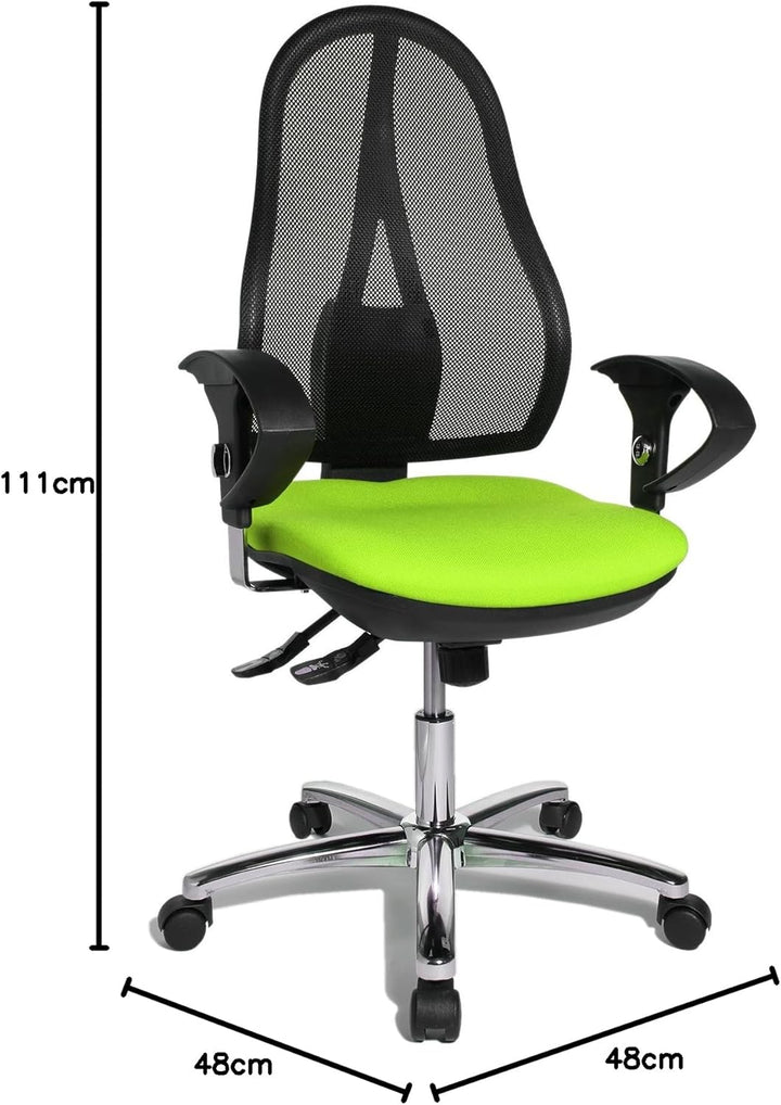 Topstar Open Point SY Deluxe, ergonomischer Syncro-Bandscheiben-Drehstuhl, Bürostuhl, Schreibtischst