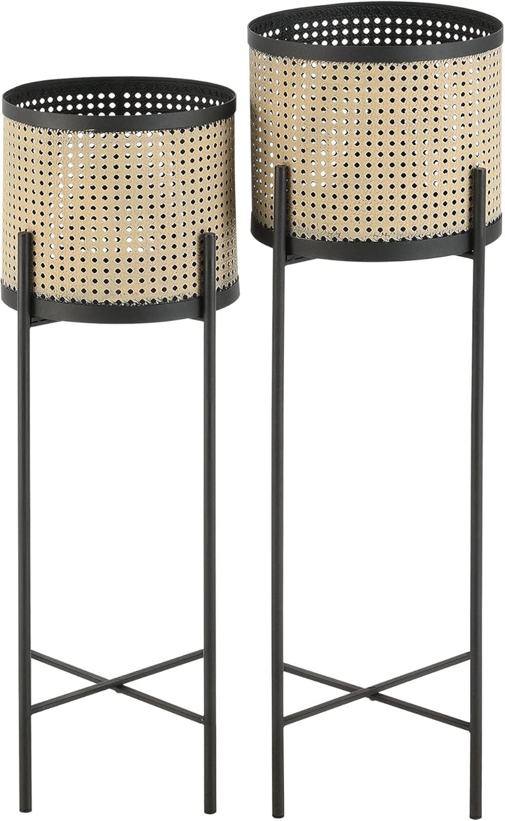 [en.casa] Pflanzständer Colfontaine 2er Set Blumenständer-Set Pflanztopfhalter in 2 Grössen Metall S