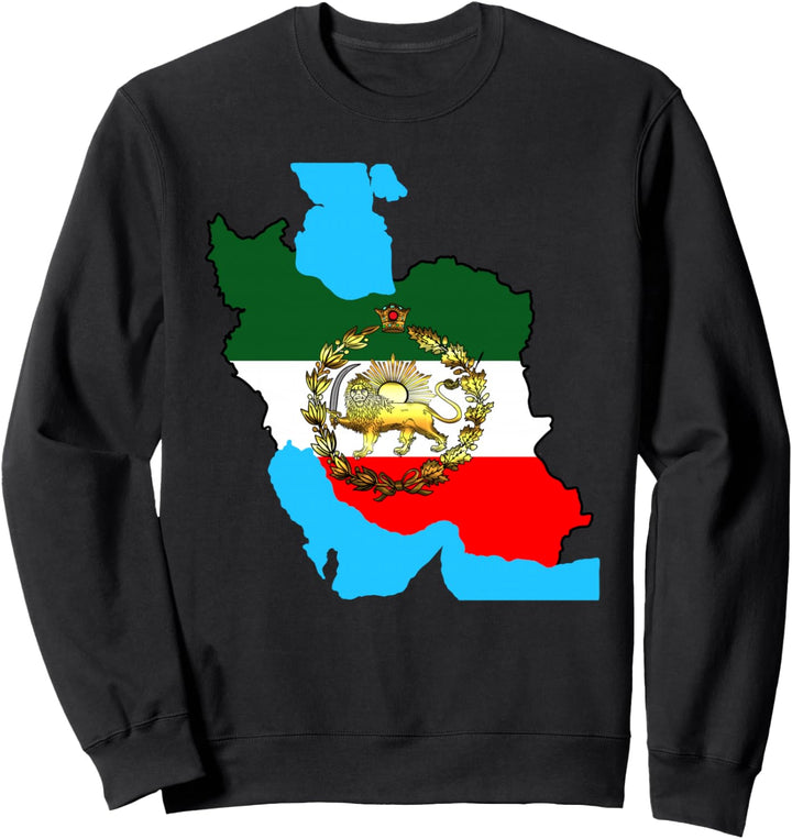 Iran-Flagge mit goldenem Löwe Sweatshirt