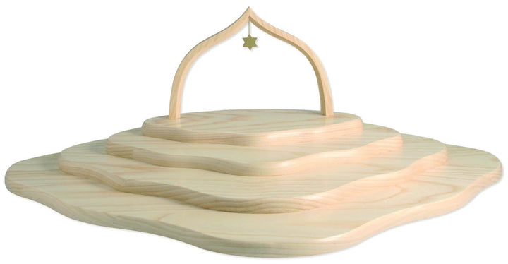 Wolke gross 4 Etagen mit Spitzbogen, natur
