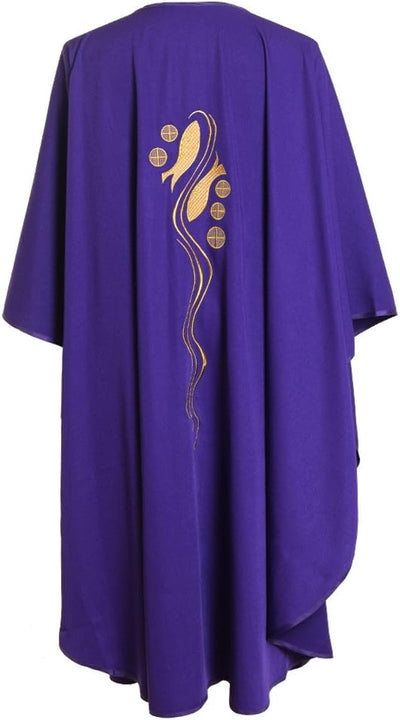 BLESSUME Priest Kasel (Gewand) Steinschmätzer bestickt Mass Liturgische Kleidung zusammenklappbar Ba