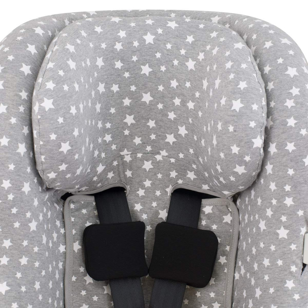 JYOKO KIDS Bezug für Autositz kompatibel mit Bugaboo Nuna by Turtle, aus Baumwolle (White Star), Whi