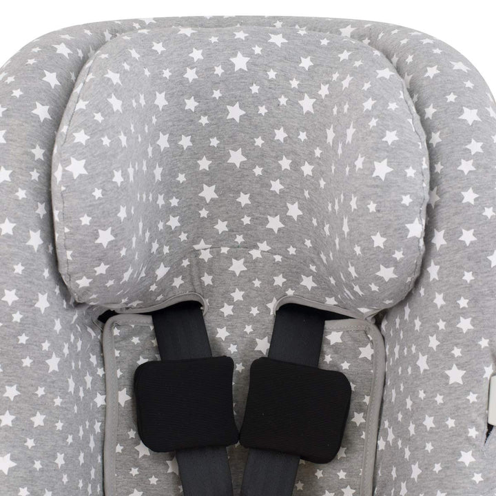 JYOKO KIDS Bezug für Autositz kompatibel mit Bugaboo Nuna by Turtle, aus Baumwolle (White Star), Whi