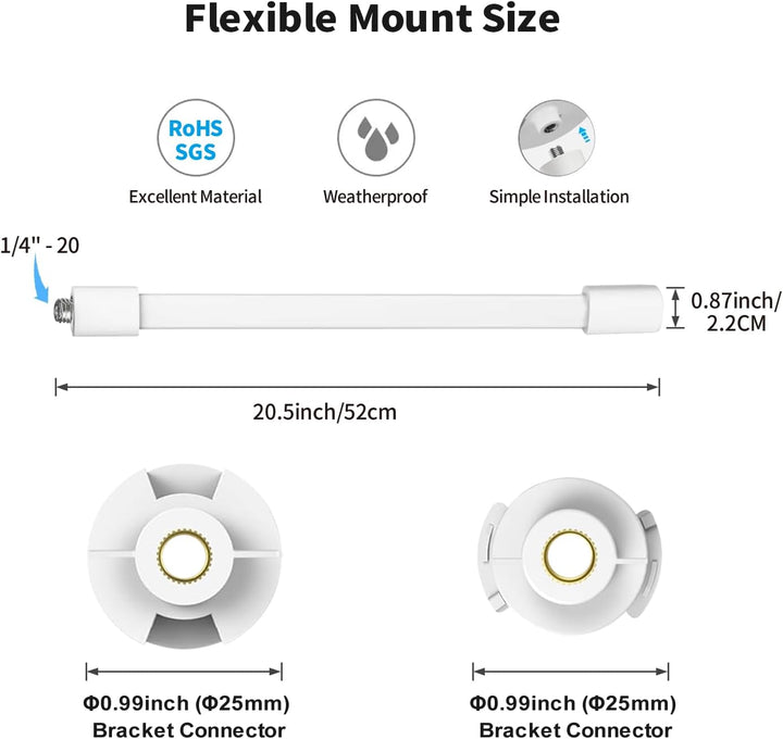 Babyphone Halterung für HelloBaby HB65/HB6339/HB66/HB6550/HB248/HB6550 Pro/HB6558/HB40, Flexible Bab