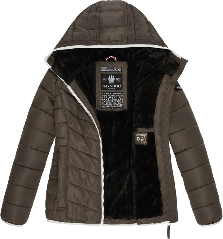 Navahoo Damen Jacke Steppjacke Übergangsjacke gesteppt Stepp Herbst B675 XS Anthrazit, XS Anthrazit