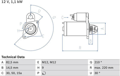 Bosch Starter 0 986 016 330