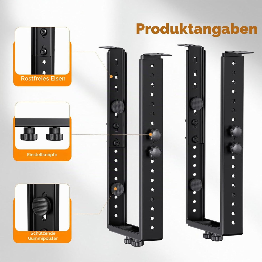 PC Halterung unter Schreibtisch, Heavy Duty PC Halterung Schreibtisch mit Verstellbarer Höhe und Bre