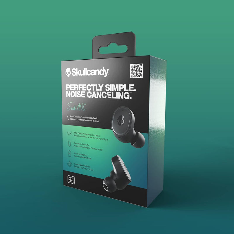 Skullcandy Sesh ANC Kabelloser In-Ear Kopfhörer mit Noise Cancelling, 32 Std. Akkulaufzeit, Mikro, K