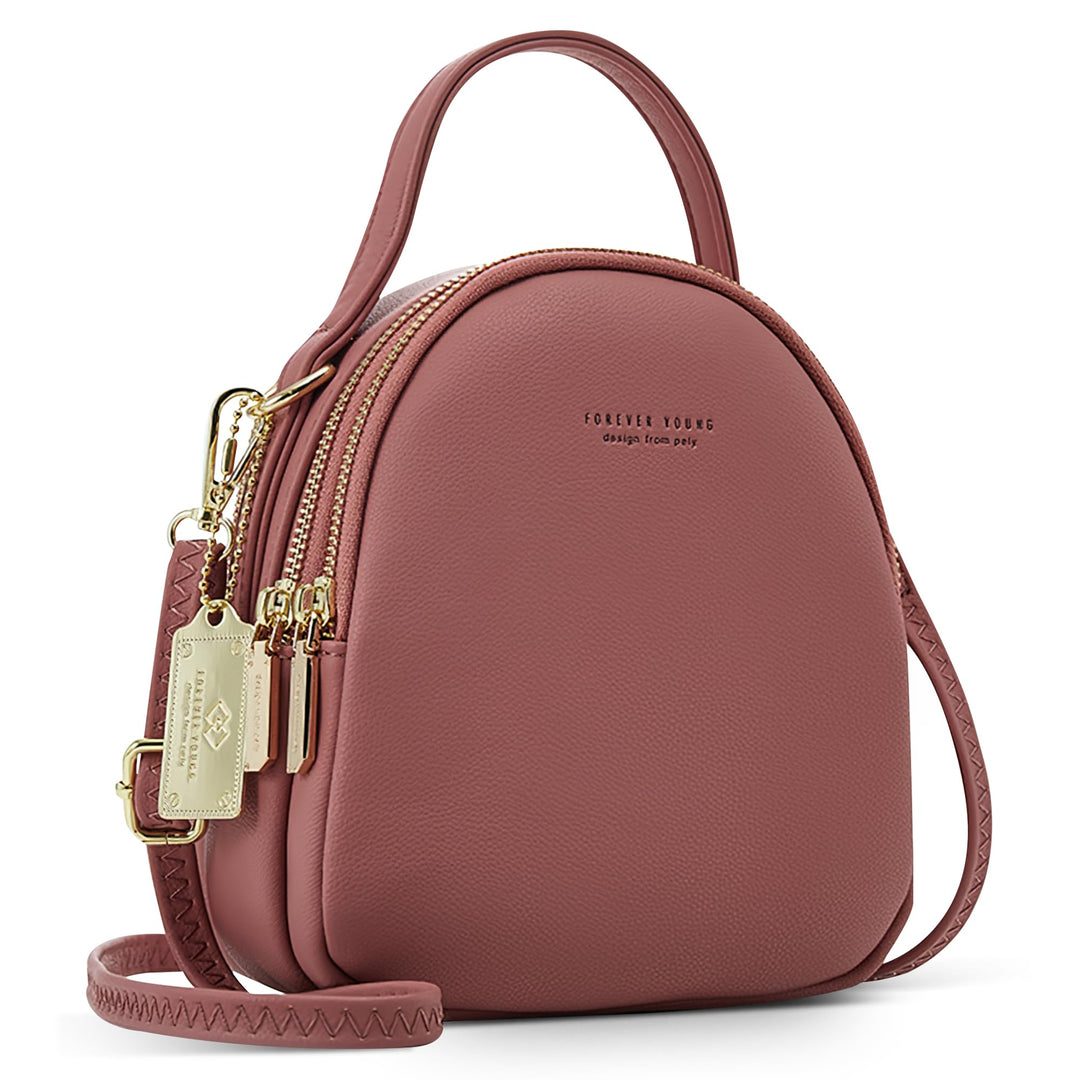 DORRISO Mini Damen Rucksack Elegant Tagesrucksack mit Kopfhörerloch Handtasche für Schule Reisen Läs
