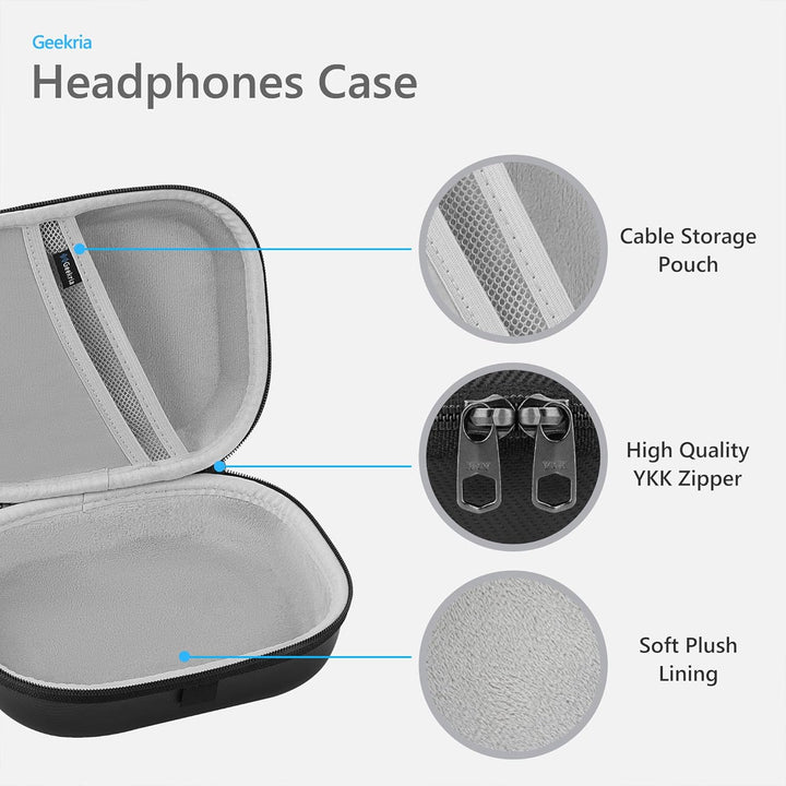 Geekria Tasche Kopfhörer, Schutztasche für Headset Case, Hard Tragetasche,Hard Shell Carrying Case/H