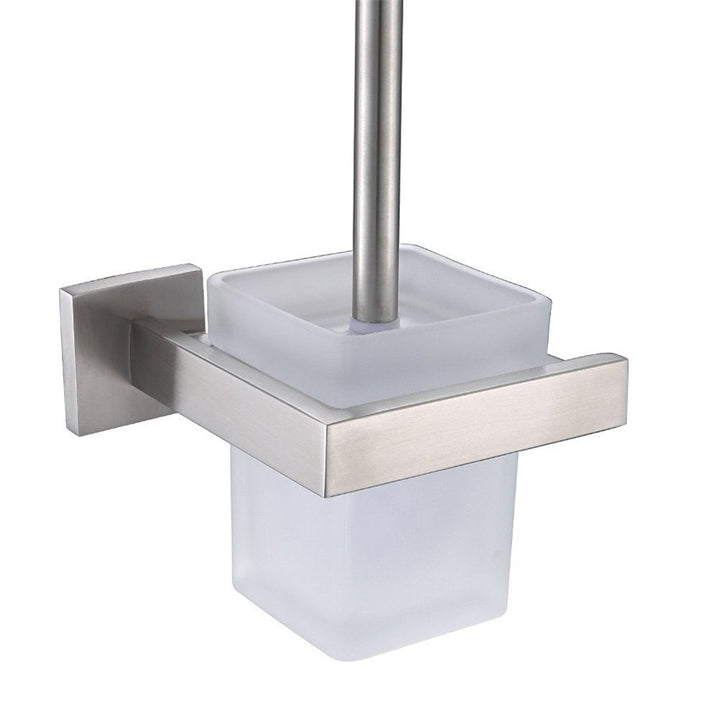 CASEWIND Wand WC Eckig Toilettenbürstenhalter, Klobürstenhalter Wandmontage, Gebürstet Edelstahl Toi