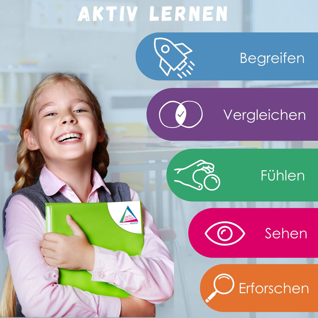 WISSNER® Dienes Dezimal-Rechenmaterial mit 121 Teilen aus nachhaltigem RE-Plastic – Aktives Lernen m