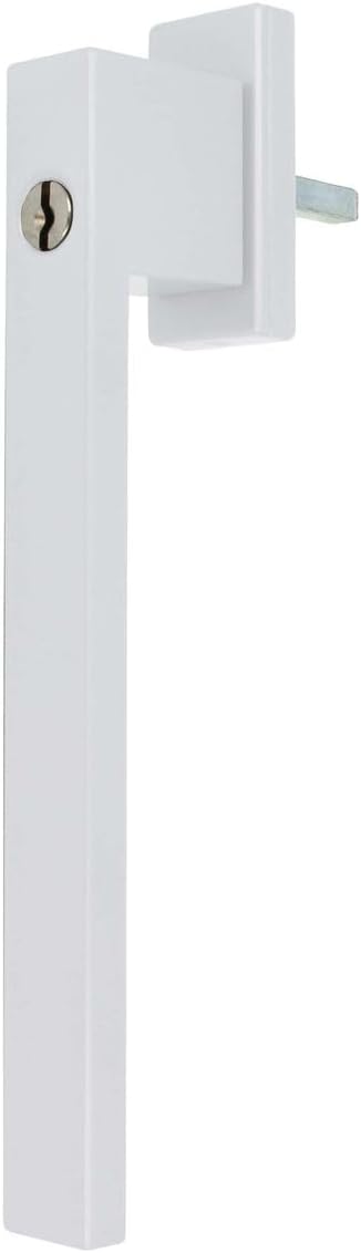 Design Aluminium Terrassentürgriff Dublin PSK abschliessbar - pulverbeschichtet, Farbe:Weiss RAL 901