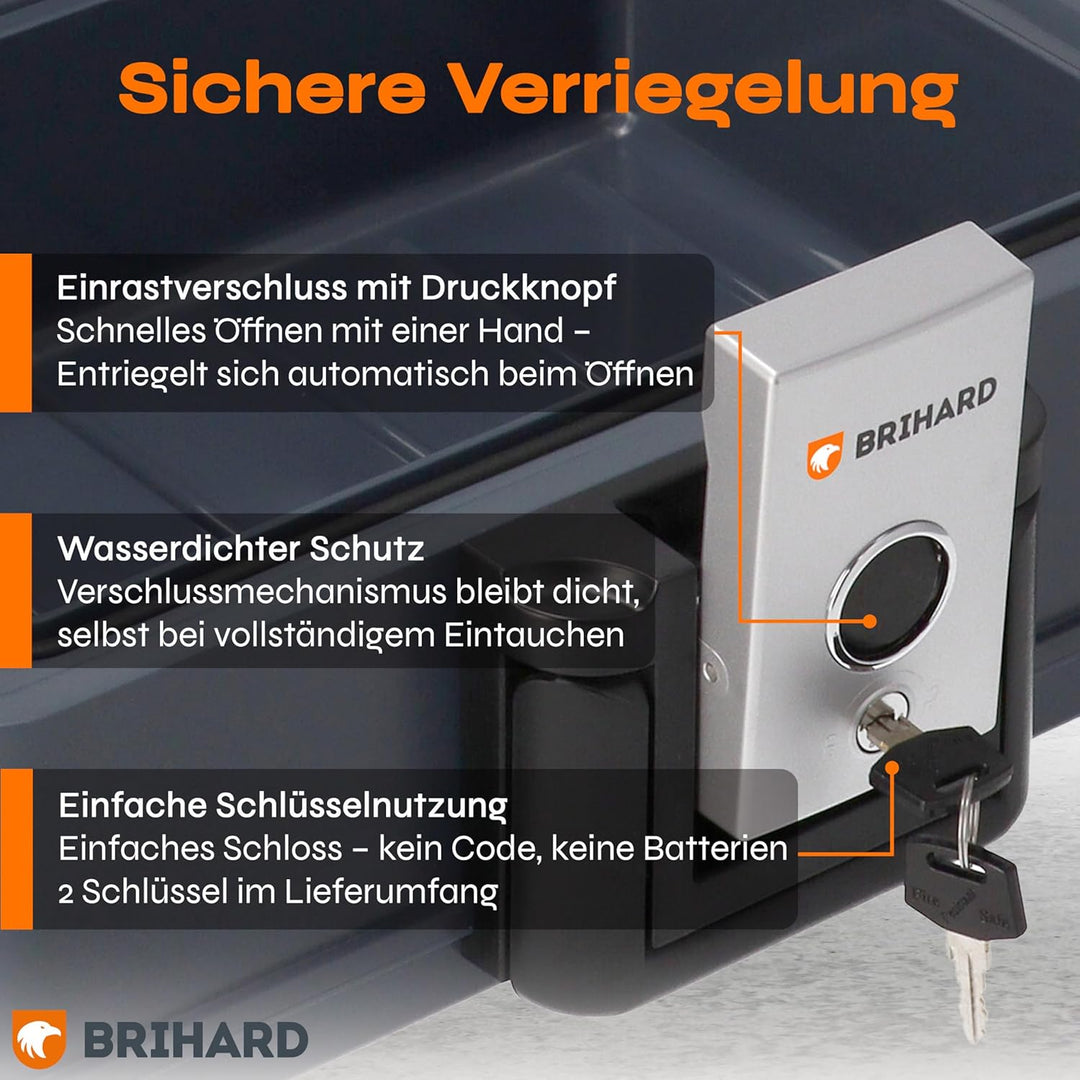 Brihard zertifizierte Dokumentenkassette 2013, A5 - wasserdichte & feuerfeste Dokumentenbox mit Schl