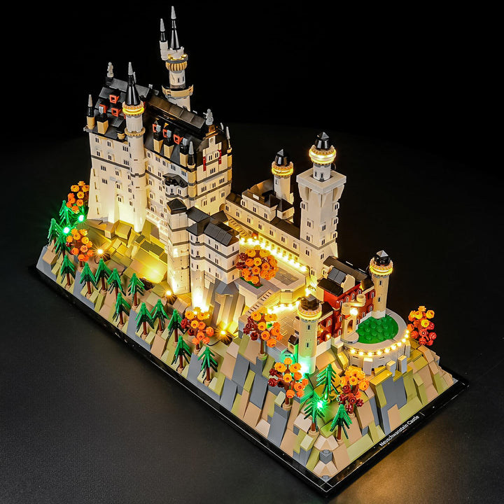 GEAMENT LED Licht-Set Kompatibel mit Lego Schloss Neuschwanstein Architecture 21063 Bausteine Modell