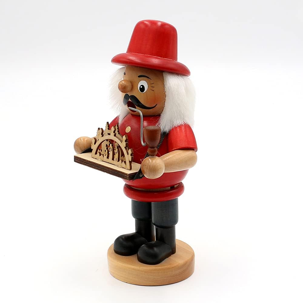 **** Räuchermann als Schwibbogenhändler, ca. 19 cm 19 cm Schwibbogenhändler, 19 cm Schwibbogenhändle