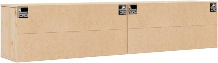 vidaXL 2X Massivholz Kiefer Wandschrank Hängeschrank TV Schrank Fernsehschrank Lowboard Fernsehtisch