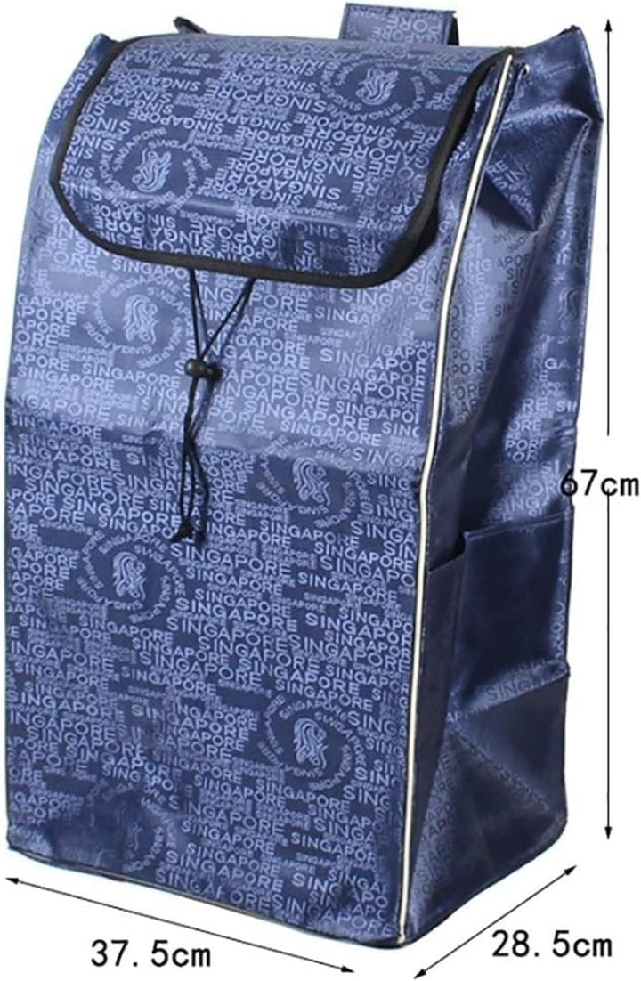1/2 Stück Ersatztasche für Einkaufswagen – 72 l Ersatztasche für Handwagen, Einkaufstasche mit Seite