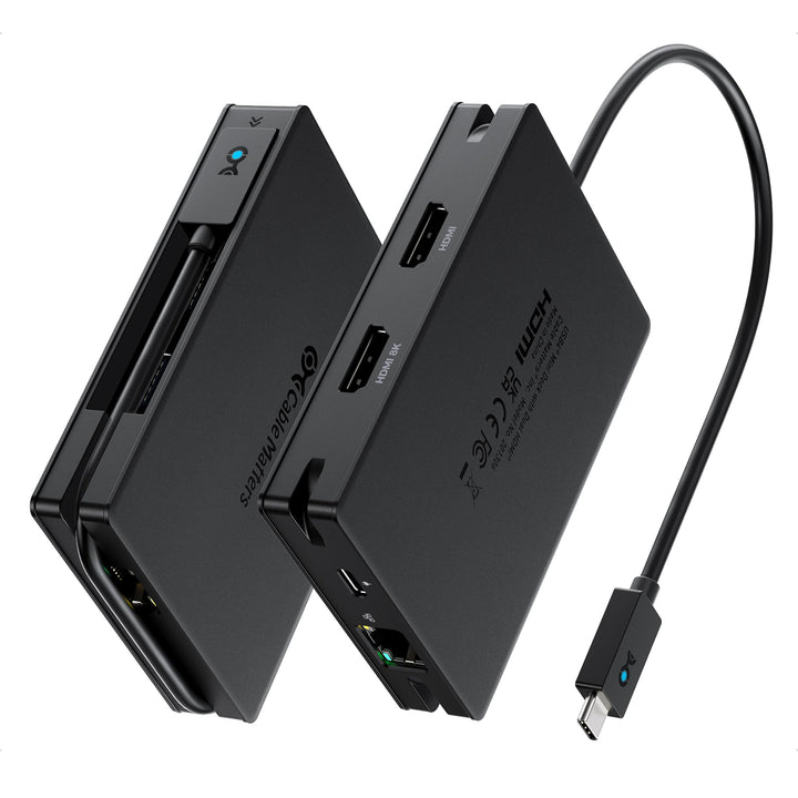Cable Matters Portable 40Gbps Dual HDMI USB4 Hub, USB 4 Dock mit 2x4K@60Hz oder 1x4K@120Hz / 8K@30Hz