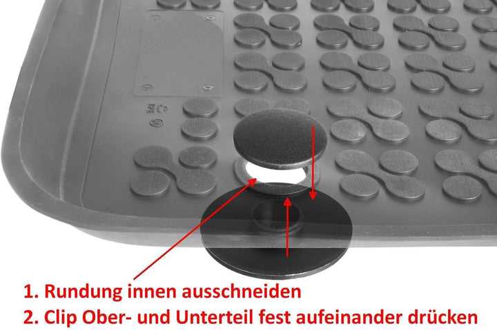 AZUGA Hohe Gummi Fussmatten mit Rand passend für Mini Clubman ab 10/2015 (F54) AZ10300364