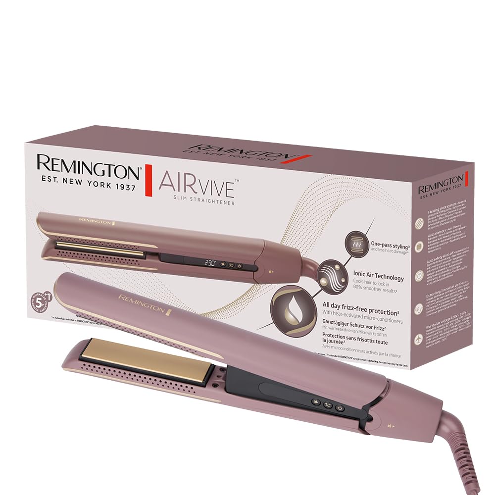 Remington AIRvive™ Glätteisen [Ionic Air-Technologie: weniger Frizz & statische Aufladung] Ultra-Ker