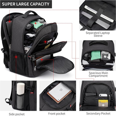 Cafele Rfid Anti-Diebstahl-Rucksack Laptop Schulrucksack Teens Bookbag Mittlerer Computerrucksack mi