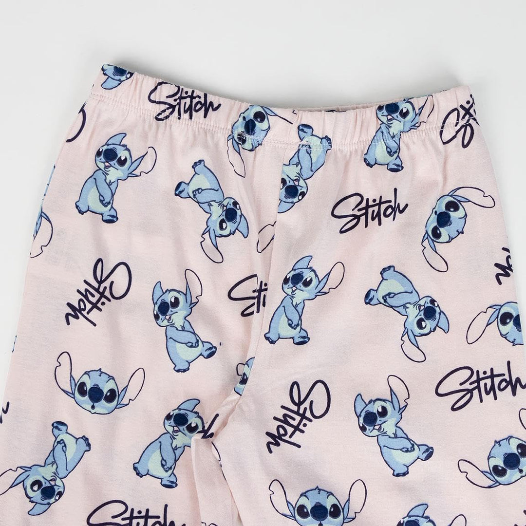 Disney Lilo und Stitch Mädchen-Schlafanzug, Stitch Pyjama, 100% Baumwolle, Gr. 128-176 (DE/NL/SE/PL,